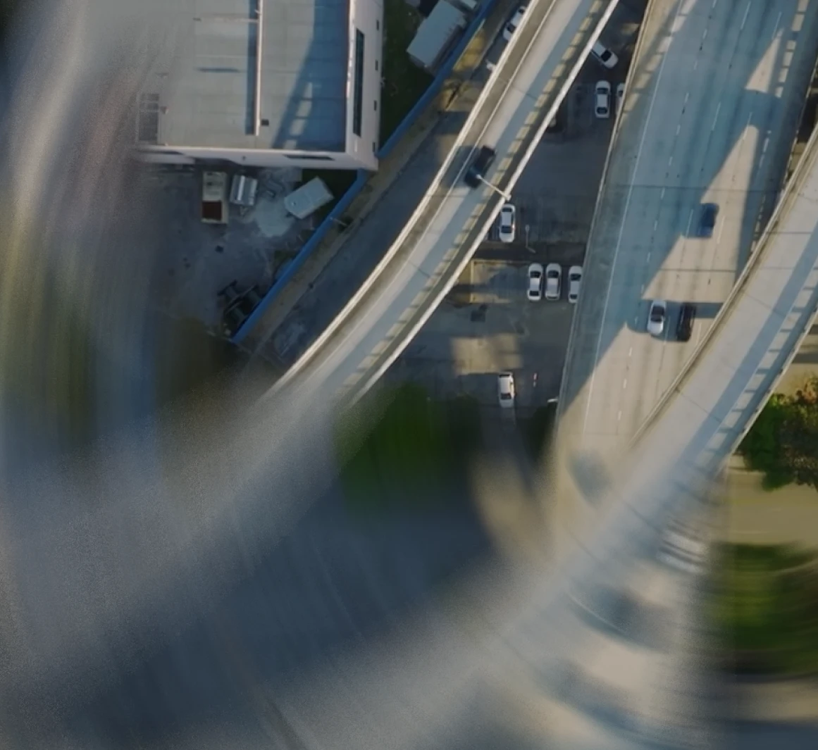 Verkehrskreuz/Straßen (Darstellung mit Motion Blur)