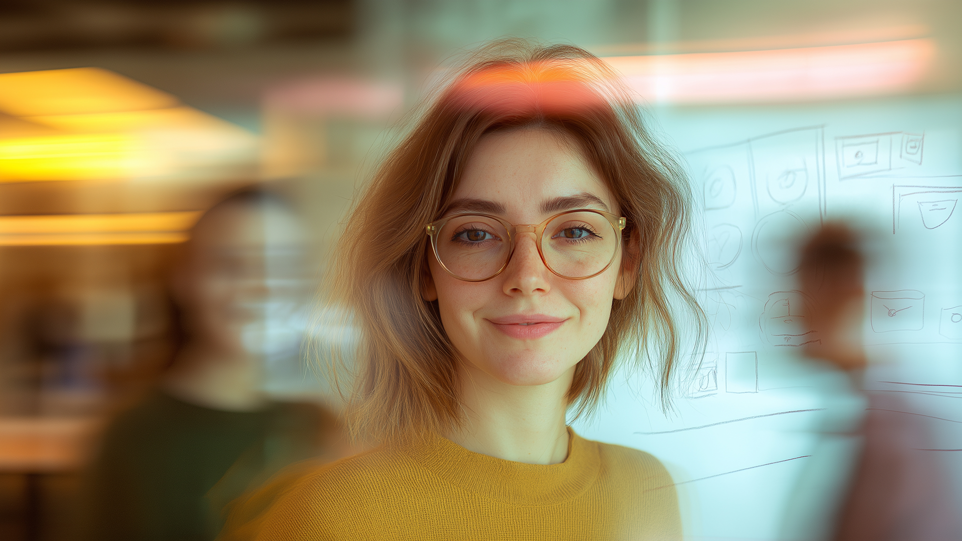 Junge Frau mit Brille Junge Frau mit Brille