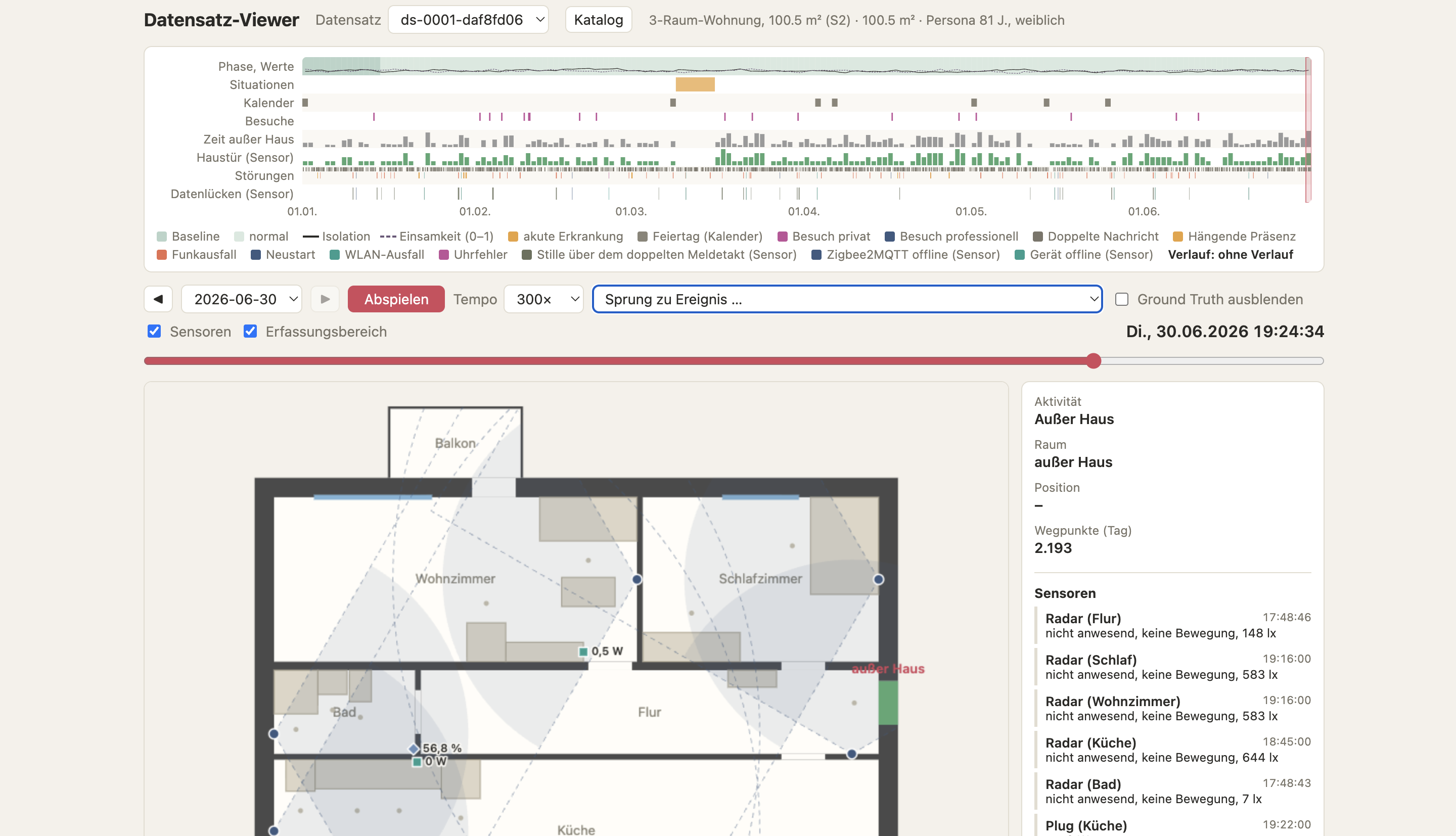 Datensatzviewer Screenshot