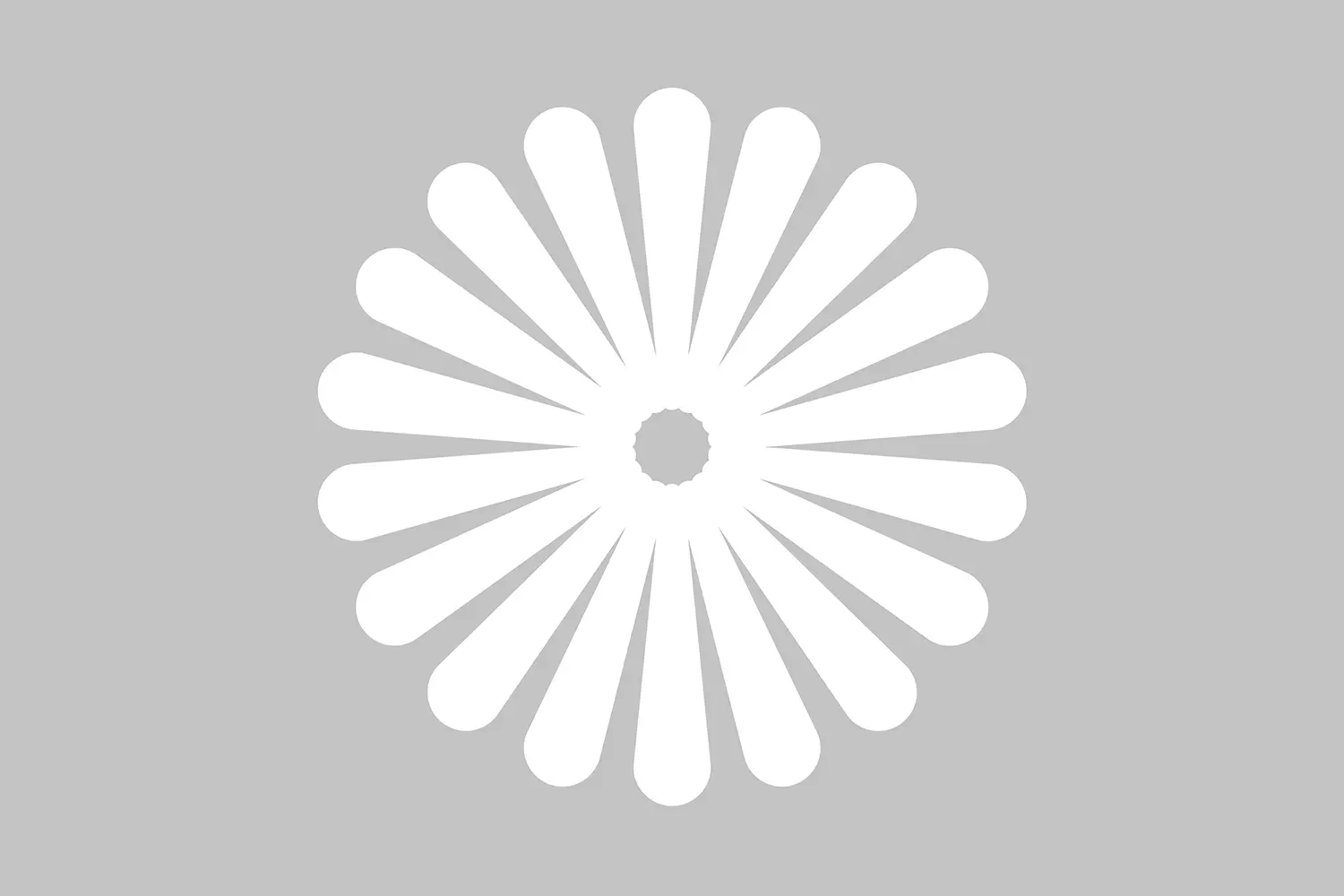 Graue Kachel mit dekorativer Grafik