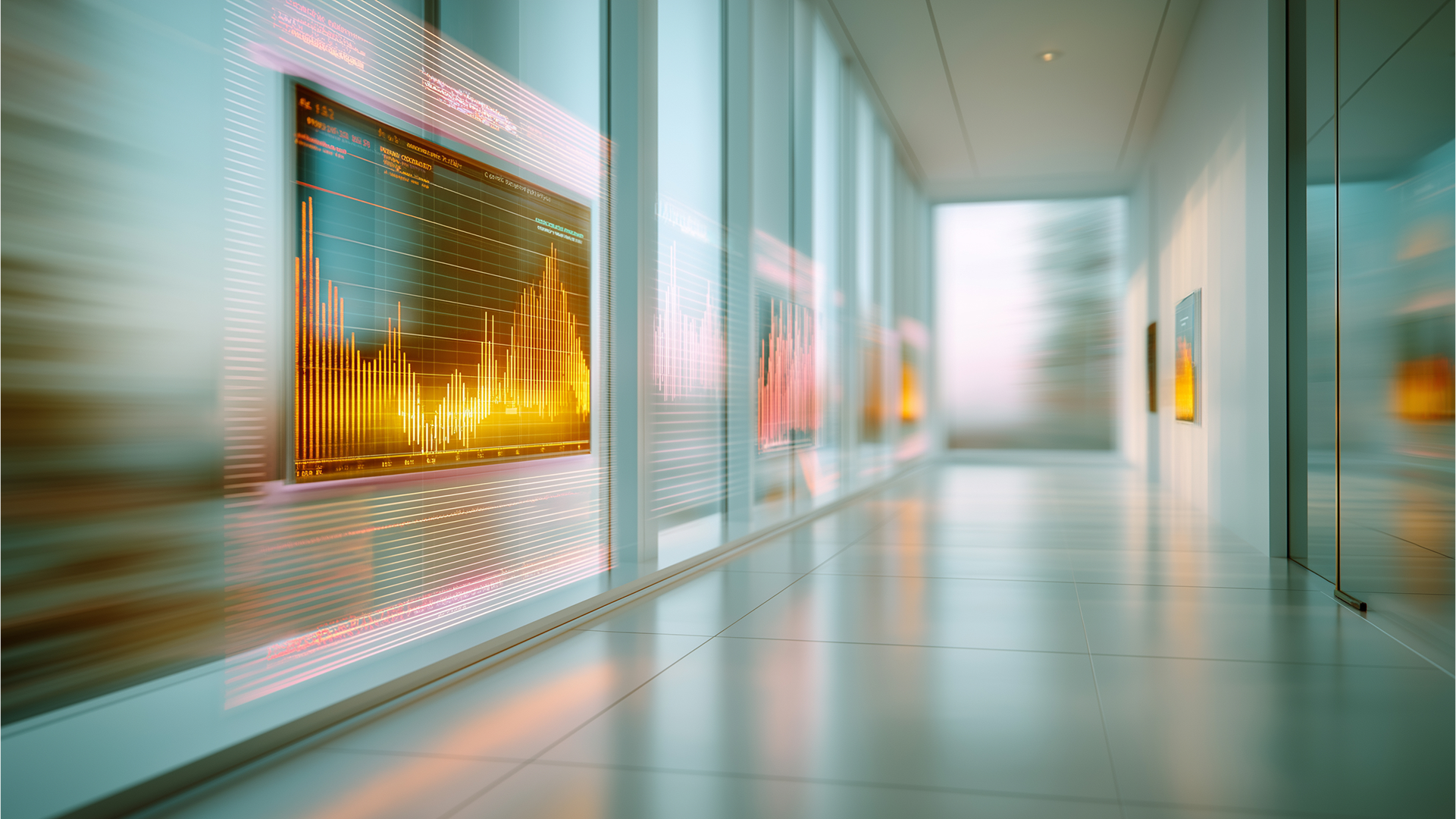 Hallway with motion blur